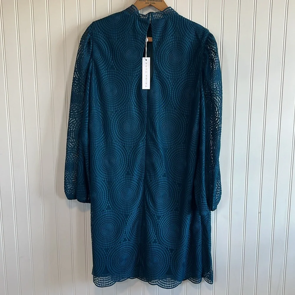 Trina Turk Dress women size 8 palm colony dress textured do minidress NWT‎ $378 - Picture 6 of 13